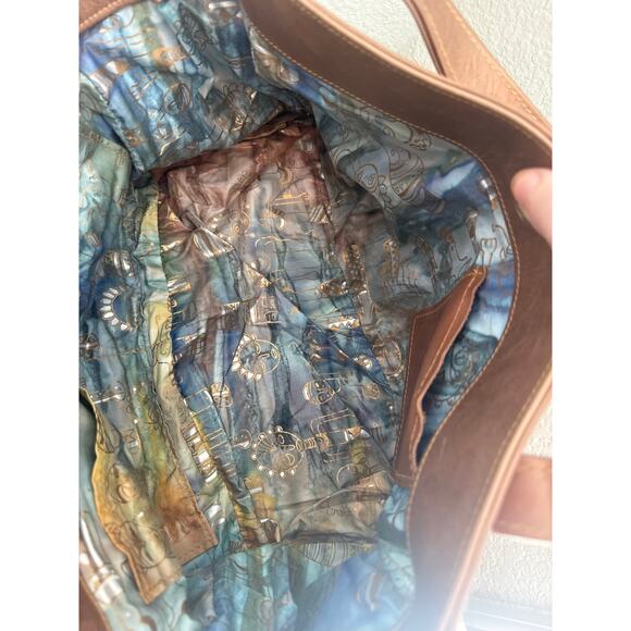 Marnie Bug Bag Golden Bronze Textured Leather Shoulder Bag with Gold Hardware - Picture 10 of 10